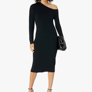 The‎ Drop Women's Giselle Asymmetric Neckline Midi Sweater Dress